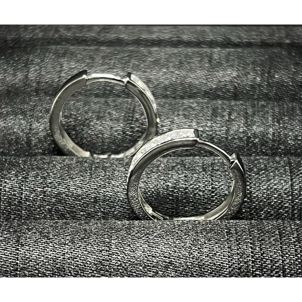 Arracadas de Plata‎ 925 Silver Hoop Earrings